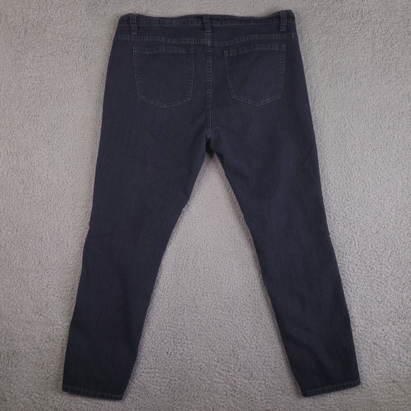 FOREVER 21+ Skinny Jeans Womens Size 16 Plus Black Mid Rise Stretch - Picture 2 of 13